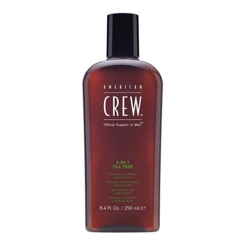 American Crew 3-in-1 Tea Tree Shampoo, 250ml/8.5 fl oz American Crew 3-in-1 Tea Tree Shampoo on white background
