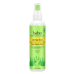After Sun Aloe Vera and Cucumber Soothing Mist on white background