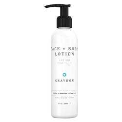 All Over Face and Body Lotion on white background