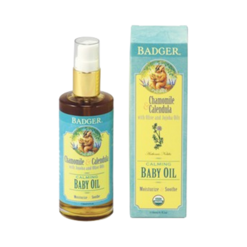 Badger Balms Badger Baby Oil, 118ml/3.99 fl oz Badger Balms Badger Baby Oil on white background