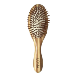 Bamboo Oval Paddle Brush on white background