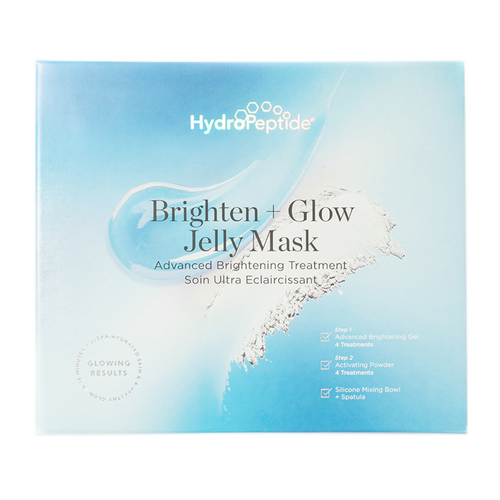 HydroPeptide Brighten and Glow Jelly Mask Advanced Brightening Treatment, 4 sheets HydroPeptide Brighten and Glow Jelly Mask Advanced Brightening Treatment on white background