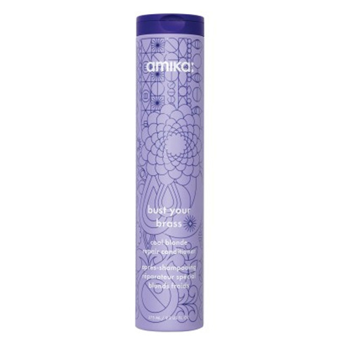 Amika Bust Your Brass Cool Blonde Repair Conditioner, 275ml/9.3 fl oz Amika Bust Your Brass Cool Blonde Repair Conditioner on white background