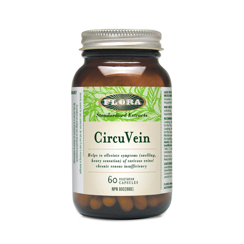 Flora CircuVein, 60 capsules Flora CircuVein on white background