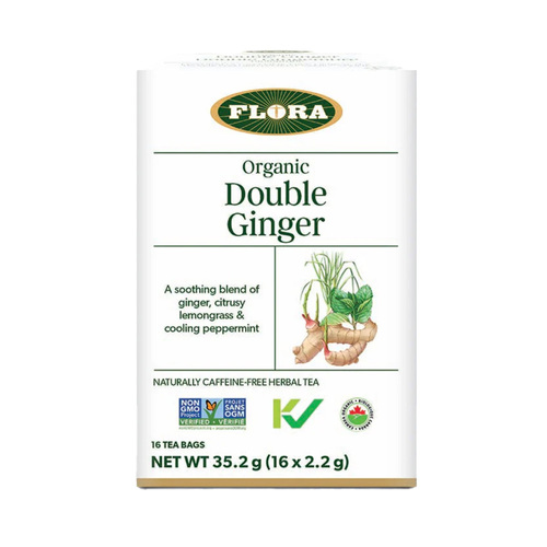 Flora Double Ginger, 16 x 2.2g/0.08 oz Flora Double Ginger on white background