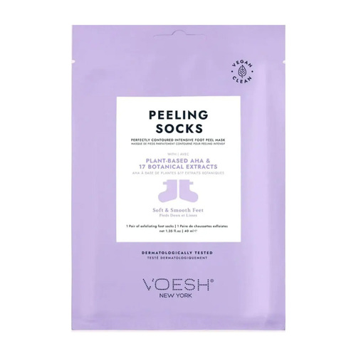 Voesh Exfoliating Lavender Peeling Socks (1 Pair), 1 set Voesh Exfoliating Lavender Peeling Socks (1 Pair) on white background
