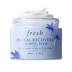 Floral Recovery Calming Mask on white background