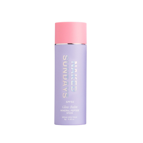 Naked Sundays GlowBalm SPF50 Peptide Stick - Dusty Rose Pink, 8ml/0.28 fl oz Naked Sundays GlowBalm SPF50 Peptide Stick - Dusty Rose Pink on white background