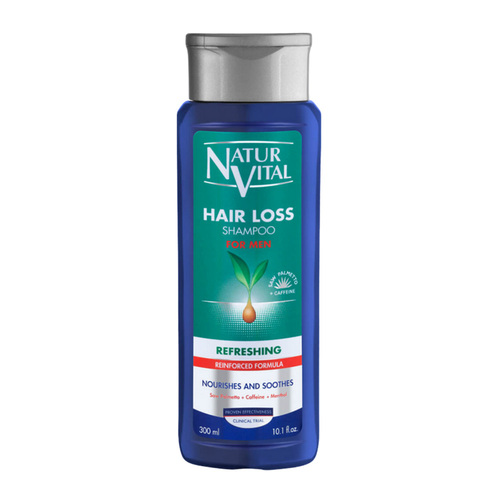 Natur Vital Hair Loss Scalp Refreshing Shampoo For Men, 300ml/10.1 fl oz Natur Vital Hair Loss Scalp Refreshing Shampoo For Men on white background