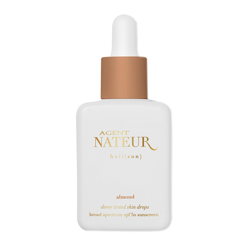 Agent Nateur Holi (Sun) Dewy Tinted Serum SPF 50 - Almond on white background