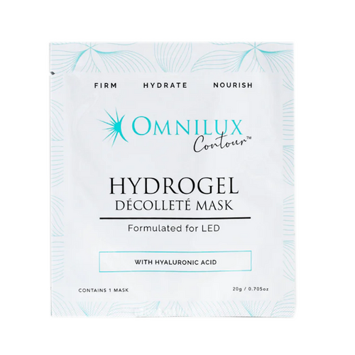 Omnilux Hydrogel Decollete Mask, 3 pieces Omnilux Hydrogel Decollete Mask on white background