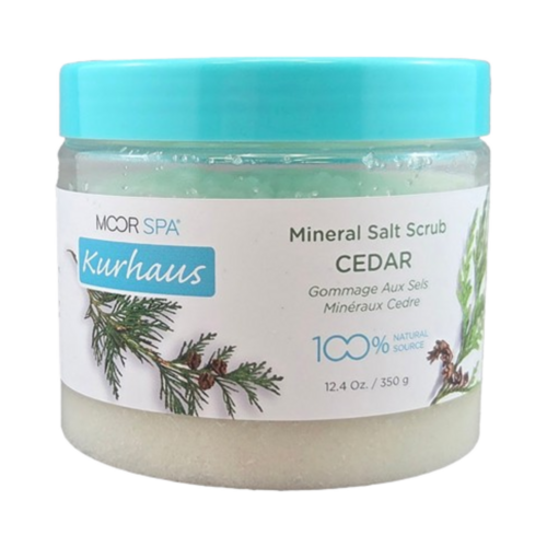 Moor Spa Kurhaus Cedar Salt Scrub on white background