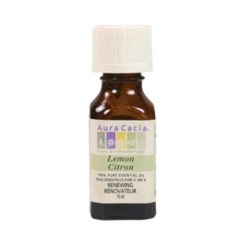 Aura Cacia Lemon Oil, 15ml/0.51 fl oz Aura Cacia Lemon Oil on white background
