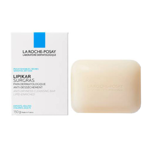 La Roche Posay Lipikar Surgras Cleansing Bar Soap, 150g/5.25 oz La Roche Posay Lipikar Surgras Cleansing Bar Soap on white background