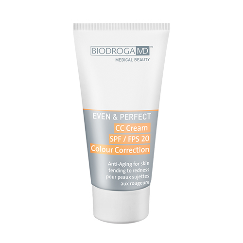 Biodroga MD Even and Perfect CC Cream LSF 20 Color Correction - For Skin tending to Redness, 40ml/1.4 fl oz Biodroga MD Even and Perfect CC Cream LSF 20 Color Correction - For Skin tending to Redness on white background