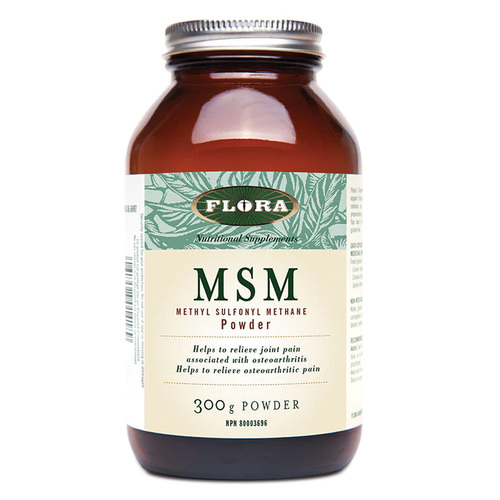 Flora MSM Powder, 300g/10.6 oz Flora MSM Powder on white background