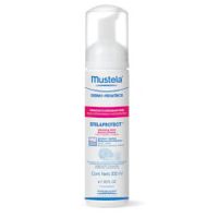 Mustela  on white background