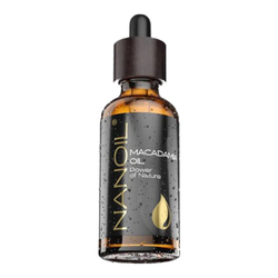 Macadamia Oil on white background