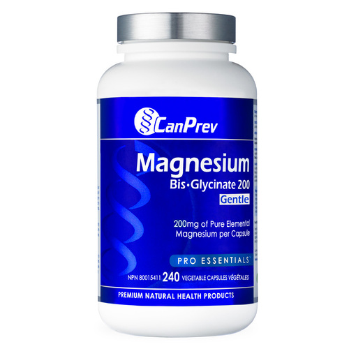 CanPrev Magnesium Bis-Glycinate 200 Gentle on white background