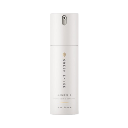Green Envee Mandelic Resurfacing Serum 8% on white background
