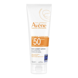 Mineral Sunscreen Face and Body Lotion SPF 50 on white background