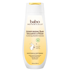 Moisturizing Baby Shampoo and Wash on white background