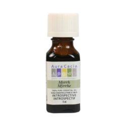 Myrrh Oil on white background