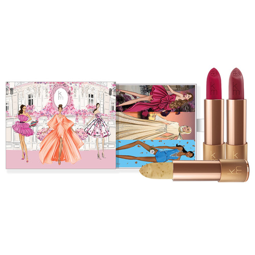 Karen Murrell Natural Lipstick Gift Set Trio - Berry on white background