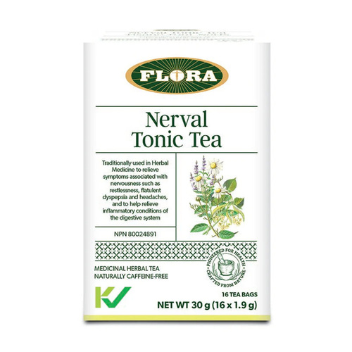 Flora Nerval Tonic Tea, 16 x 1.9g/0.1 oz Flora Nerval Tonic Tea on white background