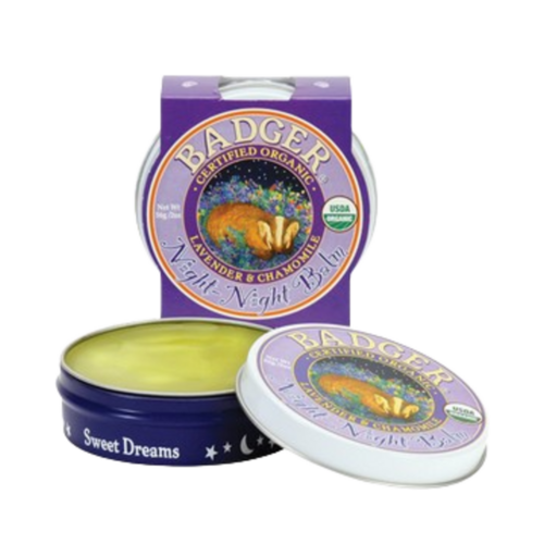 Badger Balms Night Night Balm, 56g/1.98 oz Badger Balms Night Night Balm on white background