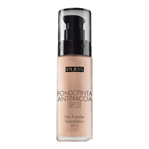 Pupa No Transfer Foundation - Nude 01, 30ml/1.01 fl oz Pupa No Transfer Foundation - Light Beige 02 on white background
