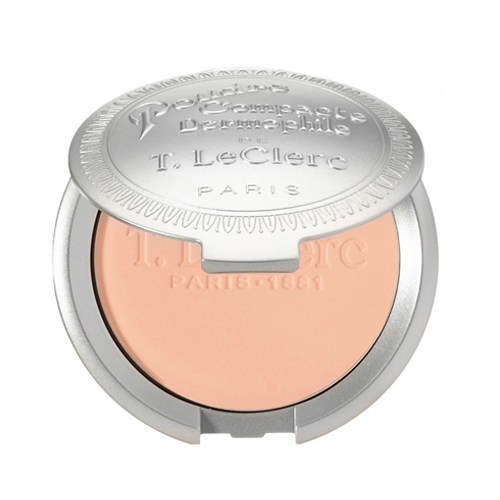 T LeClerc Pressed Powder - 02 Banane on white background