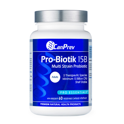 CanPrev Pro-Biotik 15B, 60 capsules CanPrev Pro-Biotik 15B on white background