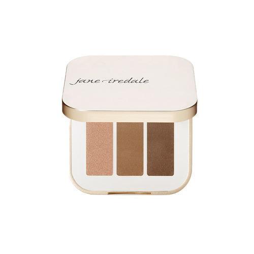 jane iredale PurePressed Eye Shadow Triple - Triple Cognac, 0.7g/0.02 oz jane iredale PurePressed Eye Shadow Triple - Blue Hour on white background