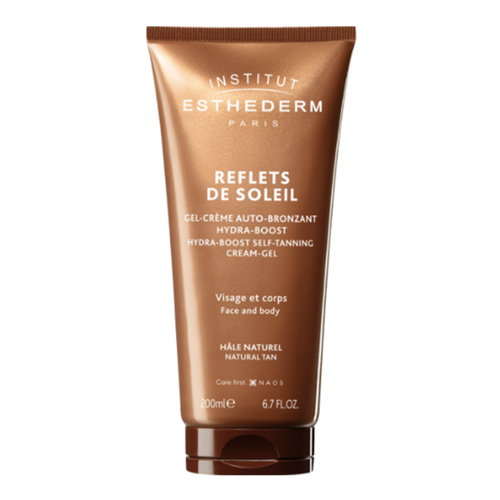 Institut Esthederm Reflets de Soleil - Hydra-Boost Self-Tanning Cream-Gel on white background