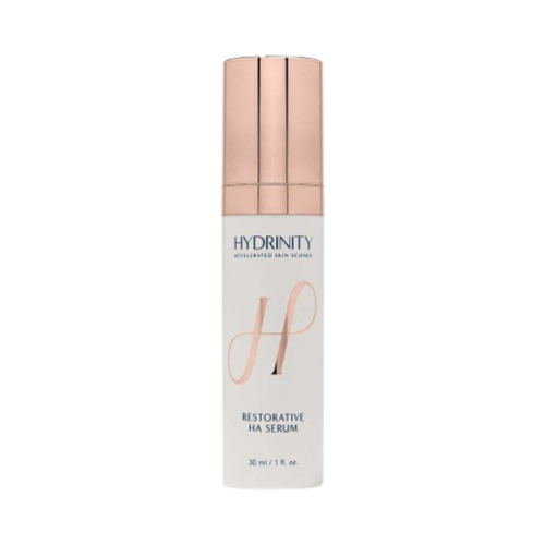 Hydrinity Restorative HA Serum on white background