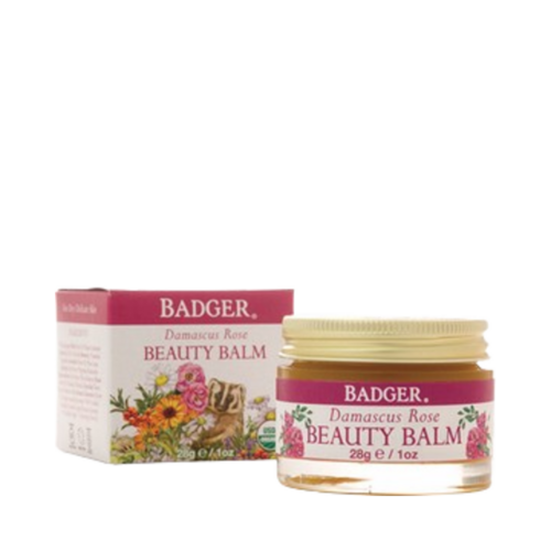 Badger Balms Rose Beauty Balm (Delicate Skin) on white background