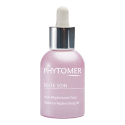Rosee Soin Radiance Replenishing Oil on white background