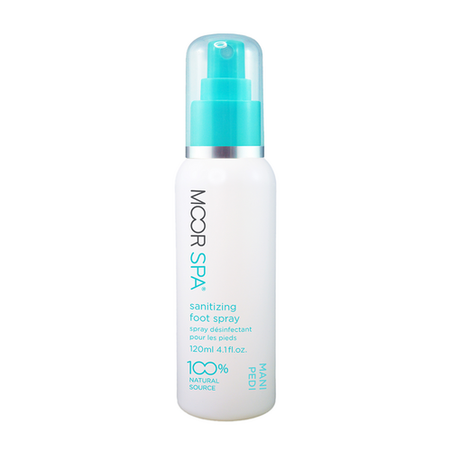 Moor Spa Sanitizing Foot Spray, 120ml/4.06 fl oz Moor Spa Sanitizing Foot Spray on white background