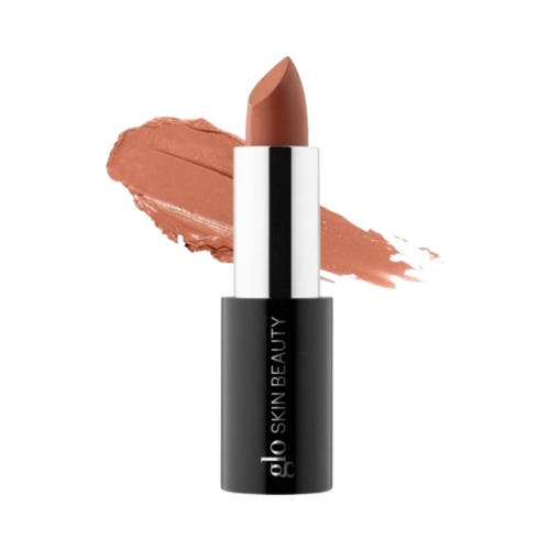 Glo Skin Beauty Satin Lipstick - Peach Bliss, 1 piece Glo Skin Beauty Satin Lipstick - Amaretto on white background