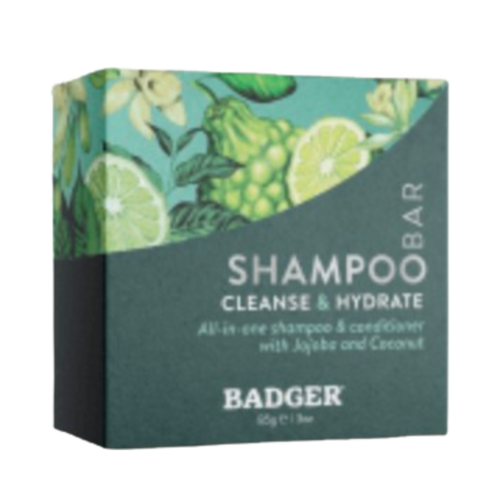 Badger Balms Shampoo Bar on white background
