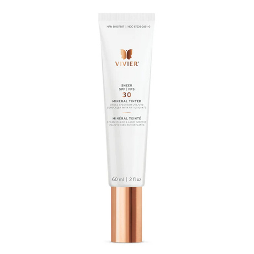 VivierSkin Sheer SPF 30 Mineral Tinted, 60ml/2 fl oz VivierSkin Sheer SPF 30 Mineral Tinted on white background