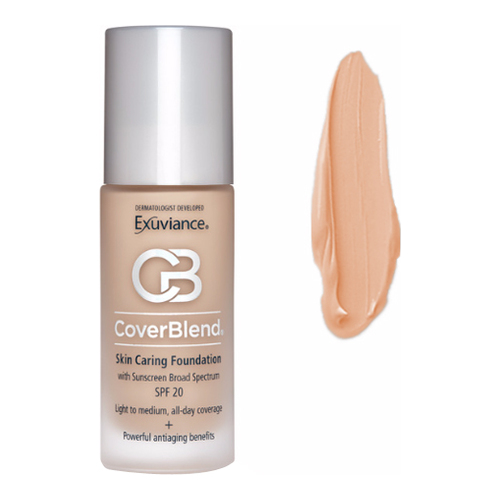 Exuviance Skin Caring Foundation SPF 20 - Honey Sand, 30ml/1 fl oz Exuviance Skin Caring Foundation SPF 20 - Classic Beige on white background