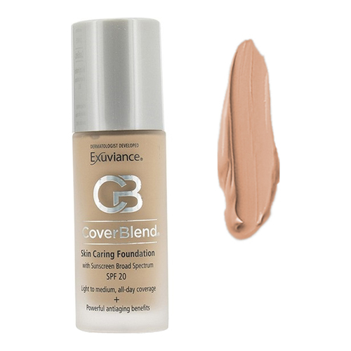 Exuviance Skin Caring Foundation SPF 20 - Honey Sand, 30ml/1 fl oz Exuviance Skin Caring Foundation SPF 20 - Classic Beige on white background