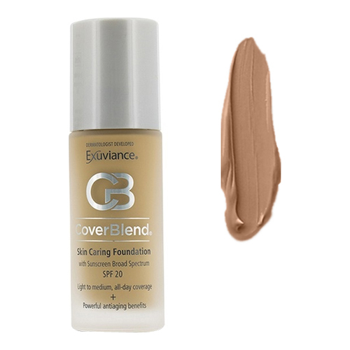 Exuviance Skin Caring Foundation SPF 20 - Honey Sand, 30ml/1 fl oz Exuviance Skin Caring Foundation SPF 20 - Classic Beige on white background