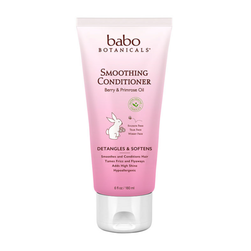 Babo Botanicals Smoothing Berry Primrose Detangling Conditioner, 180ml/6.09 fl oz Babo Botanicals Smoothing Berry Primrose Detangling Conditioner on white background