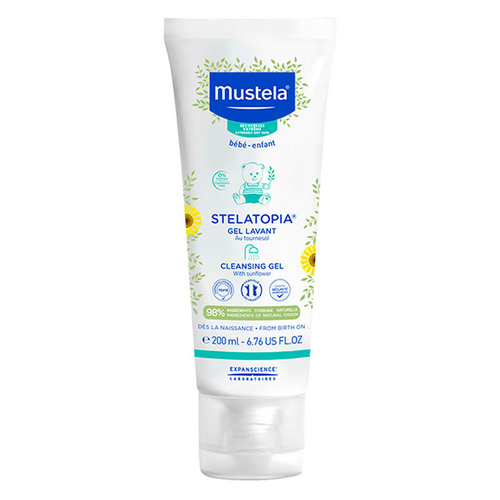 Mustela Stelatopia Cleansing Gel, 200ml/6.8 fl oz Mustela Stelatopia Cleansing Gel on white background