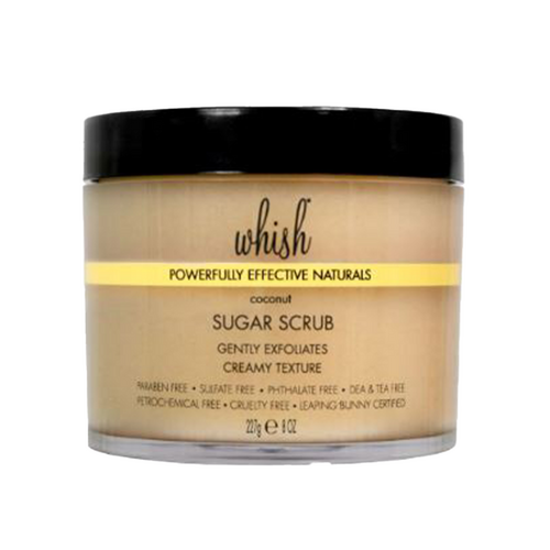 Whish Sugar Scrub - Coconut, 227g/8 oz Whish Sugar Scrub - Coconut on white background