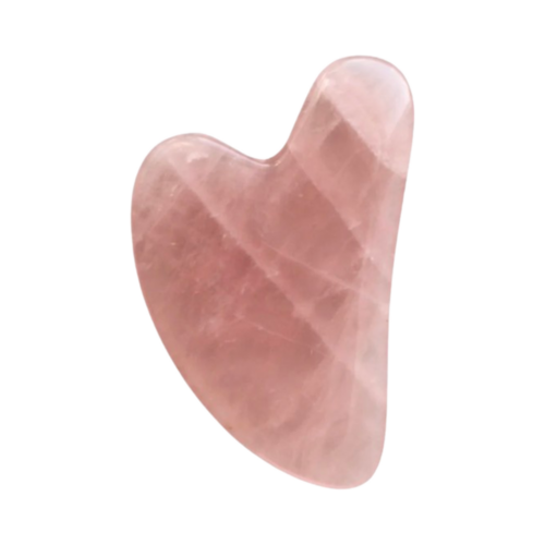 Mount Lai The Rose Quartz Gua Sha Facial Lifting Tool on white background