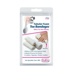 Tubular Foam Toe Bandages - Large on white background